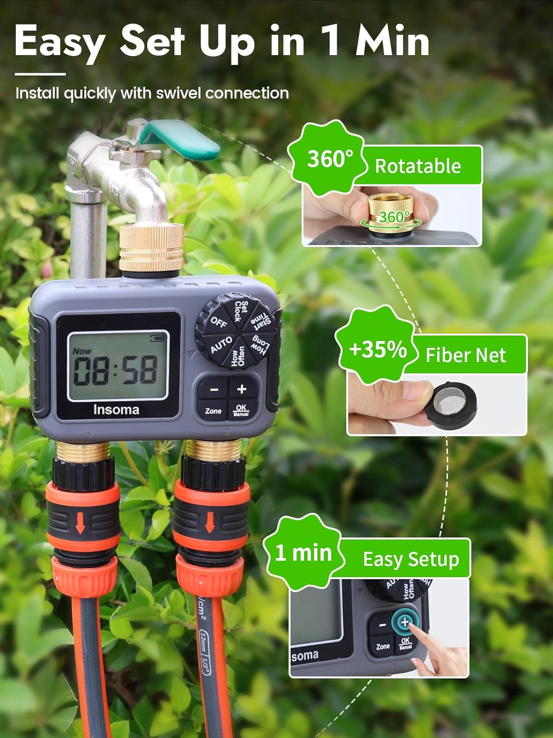 Çift Çıkışlı Akıllı Sulama Sul - Timer Dual Outlet incelemesi ve fiyatı